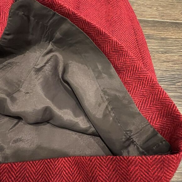 Linda Allard Ellen Tracy 100% Wool Herringbone Pencil Skirt Women’s - Picture 8 of 10